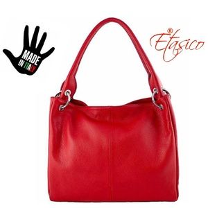 Etasico Italian Leather Bag Red Purse